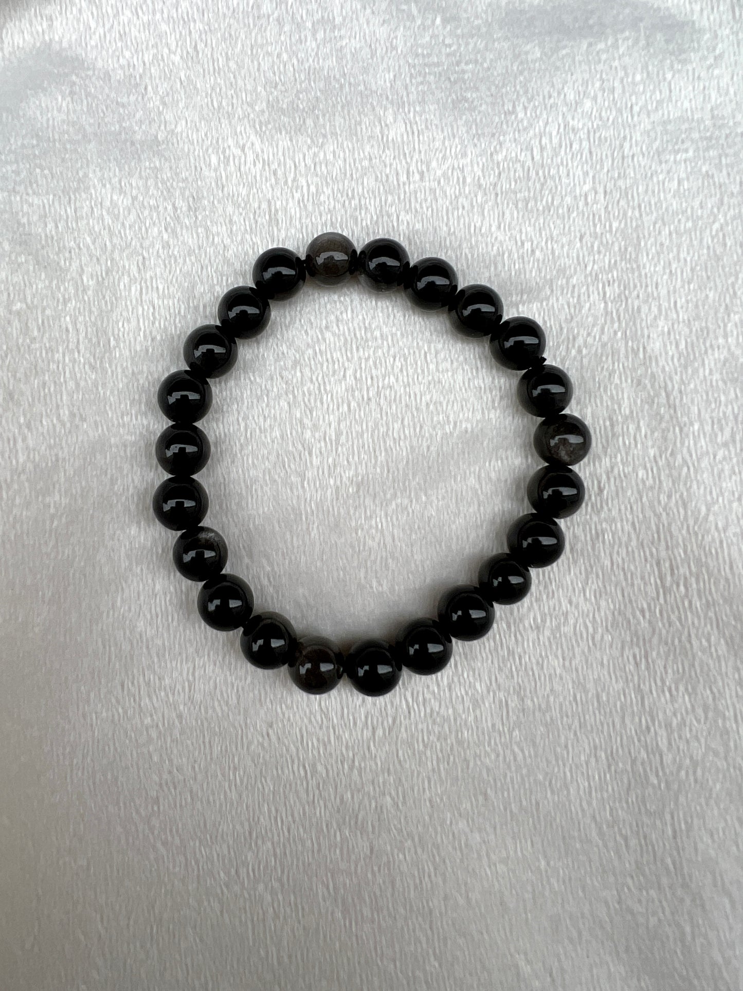 Silver Sheen Obsidian Bracelet